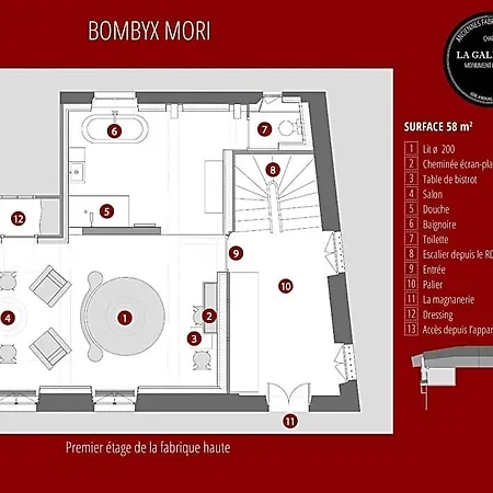 Bed and Breakfast Ancienne Fabrique De Soie A La Galiciere 3*
